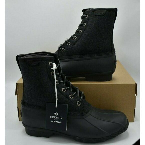 Sperry Mens Size‎ 8 M Saltwater Wool Dark Grey Duck Boots Shoes STS23076 main image 10